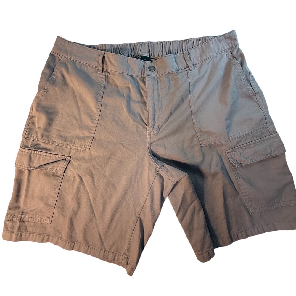 Wild Fable Women XXL Khaki Tan Cargo Shorts Elastic Waist Cotton Twill Utility